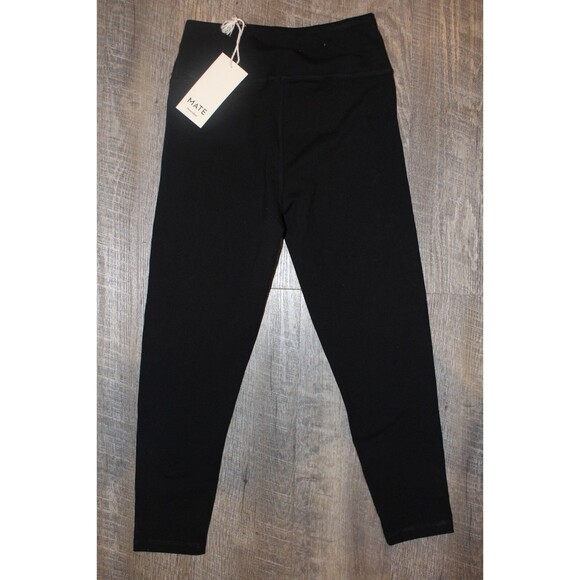 Mate the Label Women Organic Sports Racerback Bra Leggings 2 Pc Set BLACK - Picture 4 of 13